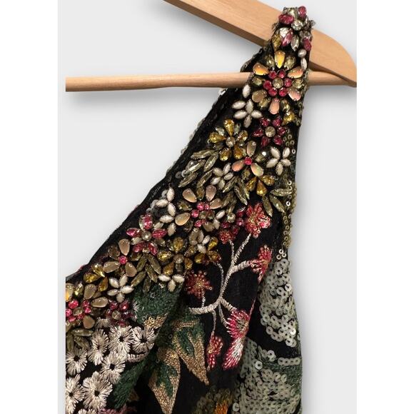 NWT Mac Duggal Floral Sequined Embroidered One Shoulder Trumpet Gown Size 2 - Picture 10 of 16